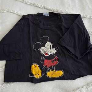 Disney Mickey Mouse Black and Red cropped Tee